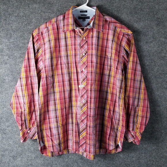 TOMMY HILFIGER Men's shirts button Down  long sleeve collared sz XXL - Picture 1 of 8